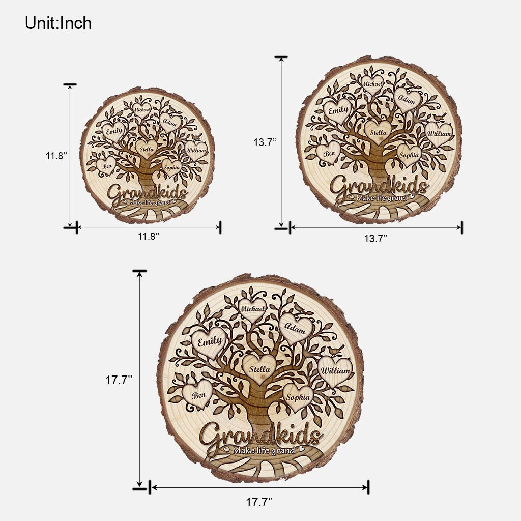 Enkelkinder machen das Leben großartig – Personalisiertes Muttertags-Holzschild für Oma