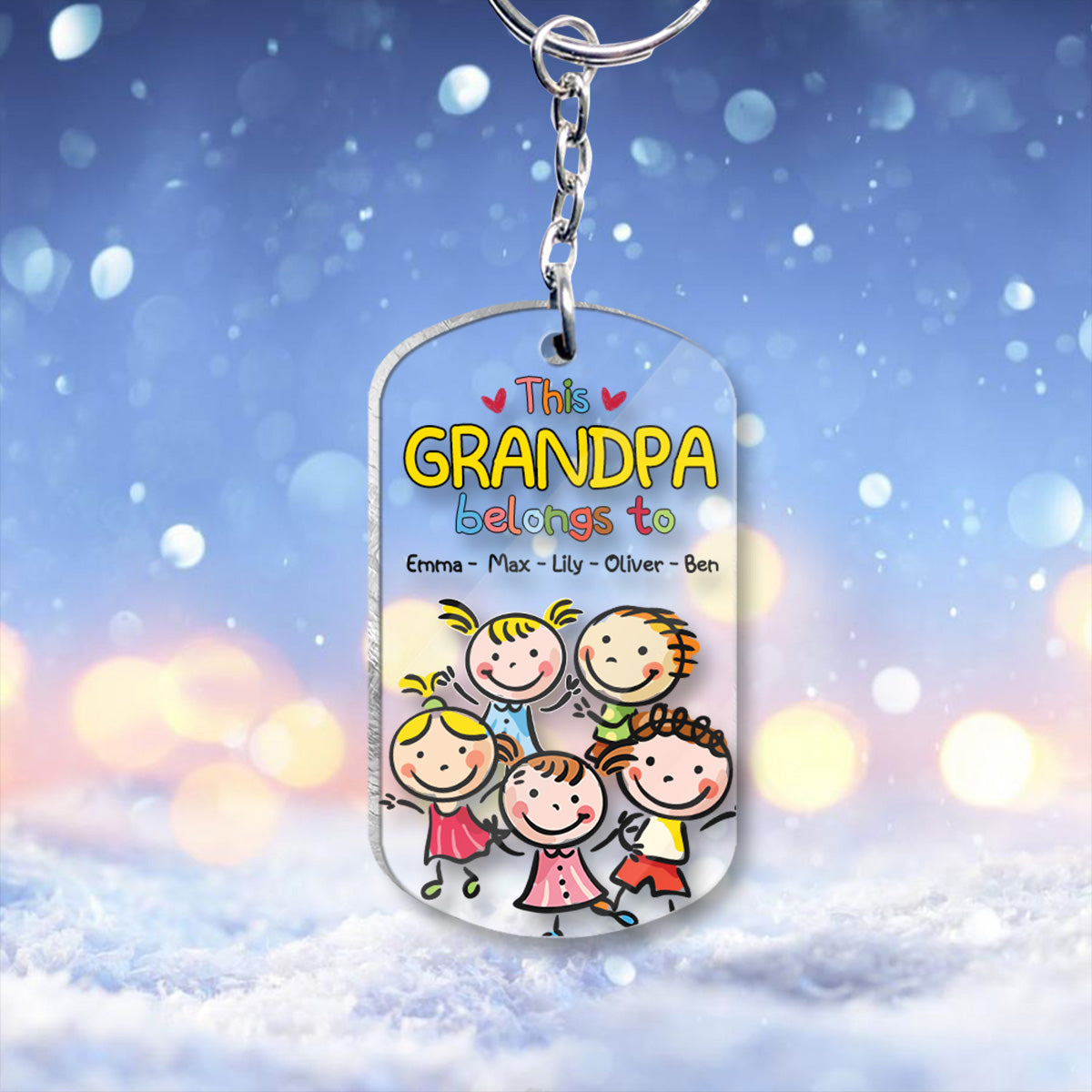 Dieser Schlüsselanhänger gehört Opa – Geschenk für Opa, Oma, Mama, Papa, Onkel, Tante, Bruder, Schwester