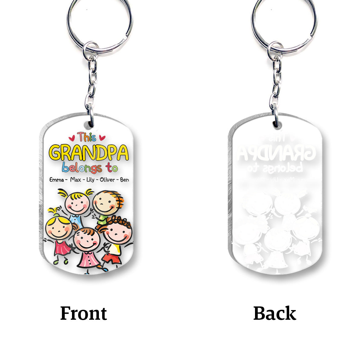 Dieser Schlüsselanhänger gehört Opa – Geschenk für Opa, Oma, Mama, Papa, Onkel, Tante, Bruder, Schwester