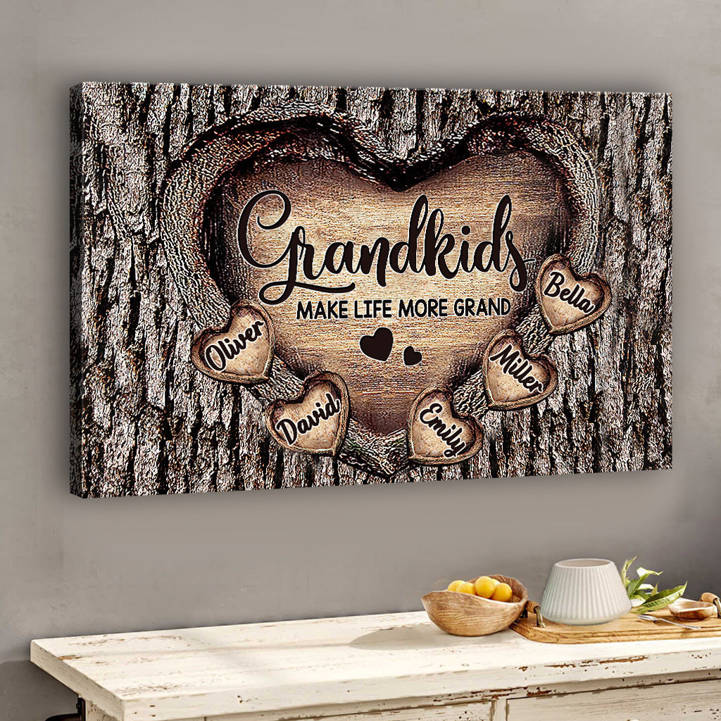Omas Herz – Personalisierte Leinwand und Poster für Oma