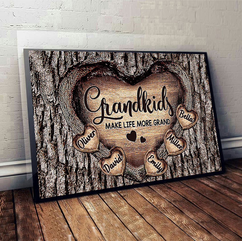 Omas Herz – Personalisierte Leinwand und Poster für Oma