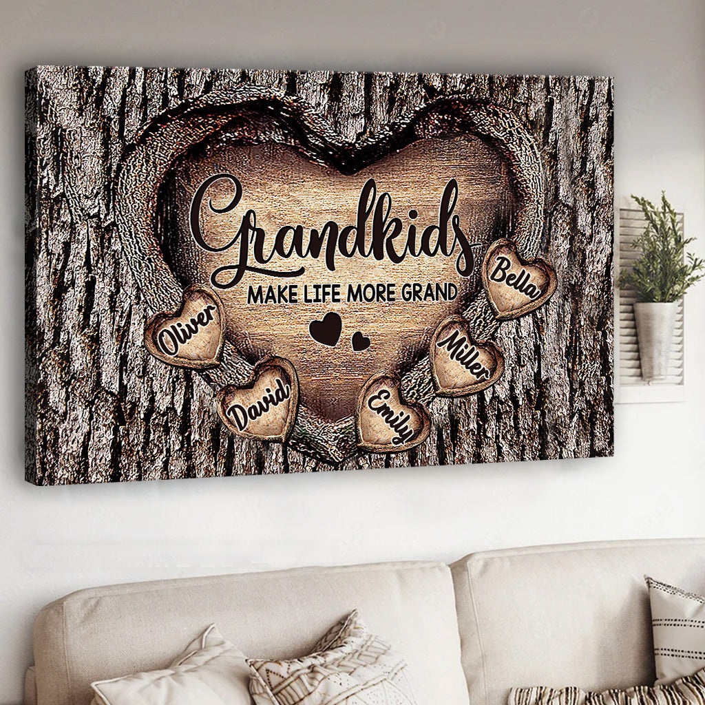 Omas Herz – Personalisierte Leinwand und Poster für Oma