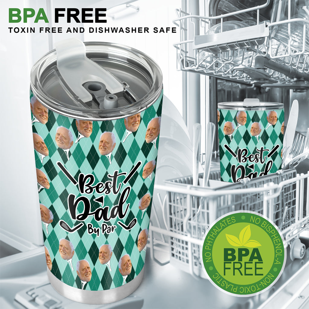 Bester Papa aller Zeiten – Golfgeschenk für Papa, ihn, Freund, Ehemann, Opa – Personalisierter Trinkbecher