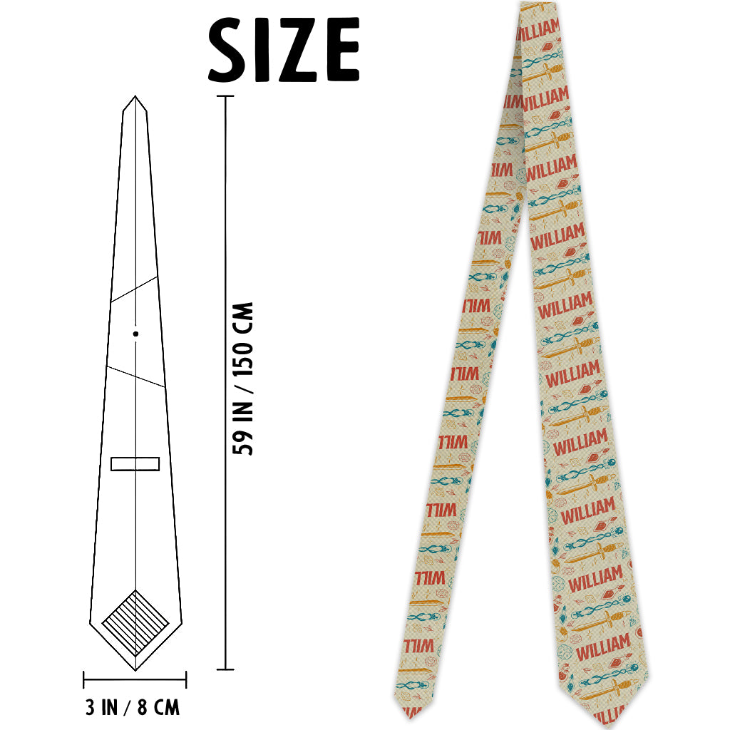 Cooler Dungeon-Papa – Personalisierte RPG-Krawatte