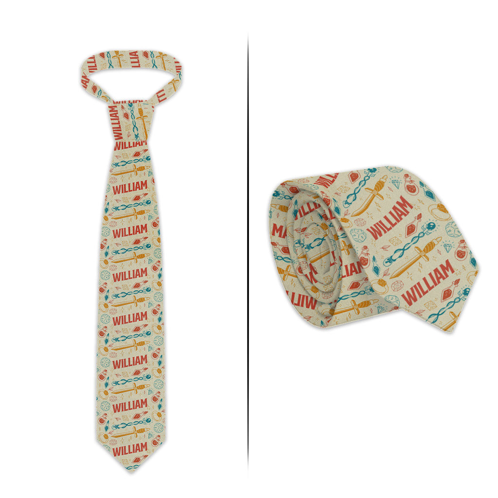 Cooler Dungeon-Papa – Personalisierte RPG-Krawatte