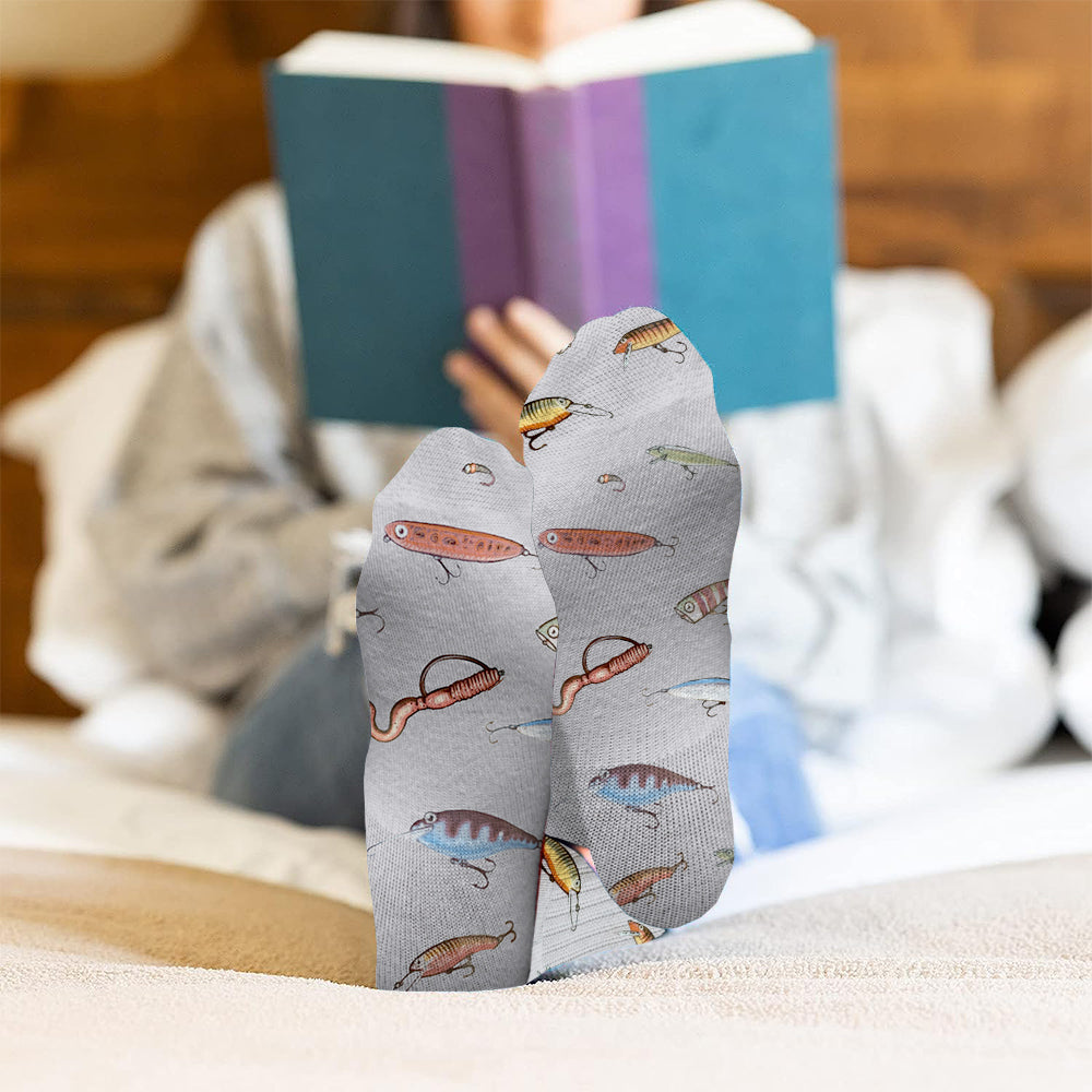 I Like Fishing And Maybe 3 People - Personalized Fishing Socks