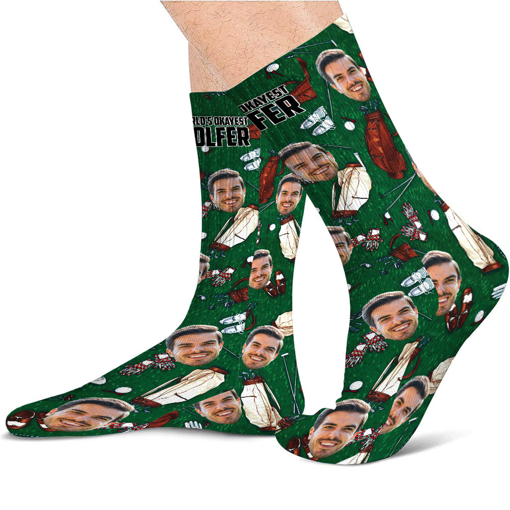 Der mittelmäßigste Golfer der Welt – personalisierte Golfsocken