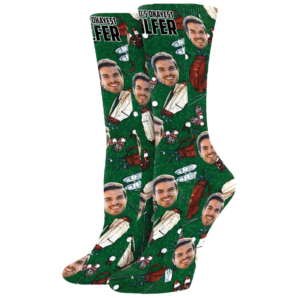 Der mittelmäßigste Golfer der Welt – personalisierte Golfsocken