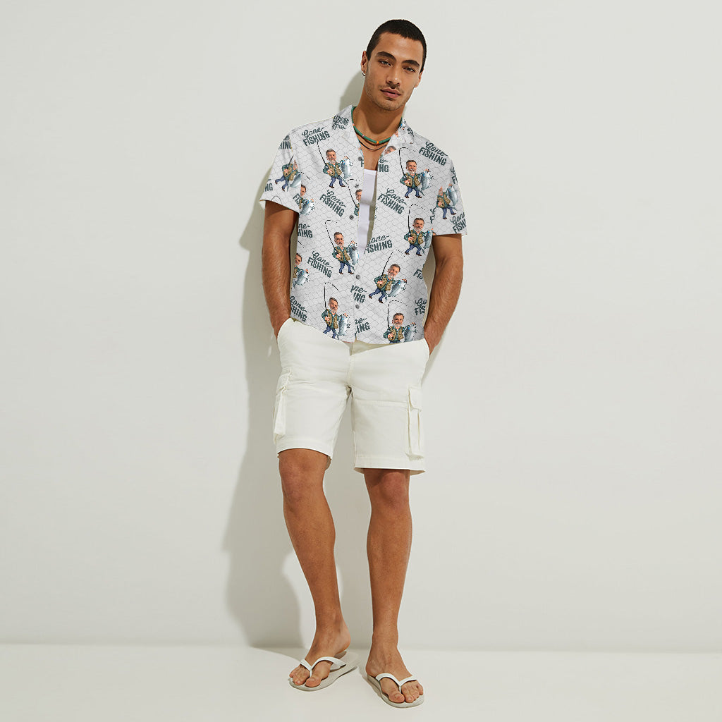 Angelausflug - Personalisiertes Hawaiihemd zum Angeln
