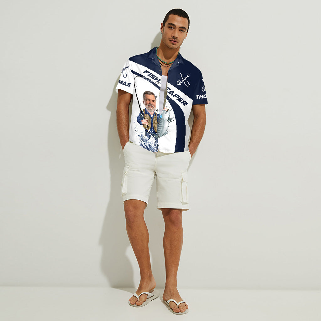 Fish Reaper – Personalisiertes Angler-Hawaiihemd