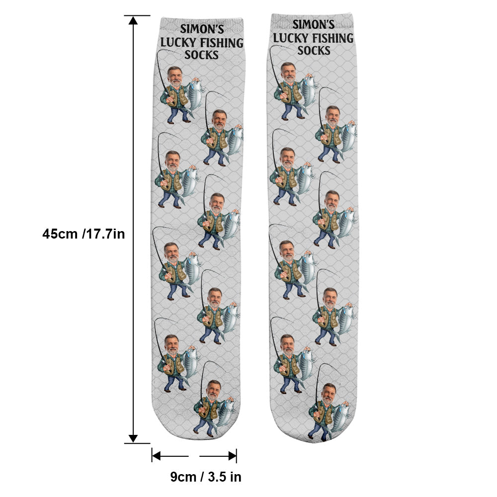 Glückssocken für Angler – Personalisierte Angelsocken