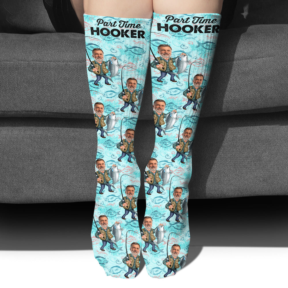 Part Time Hooker - Personalized Fishing Socks