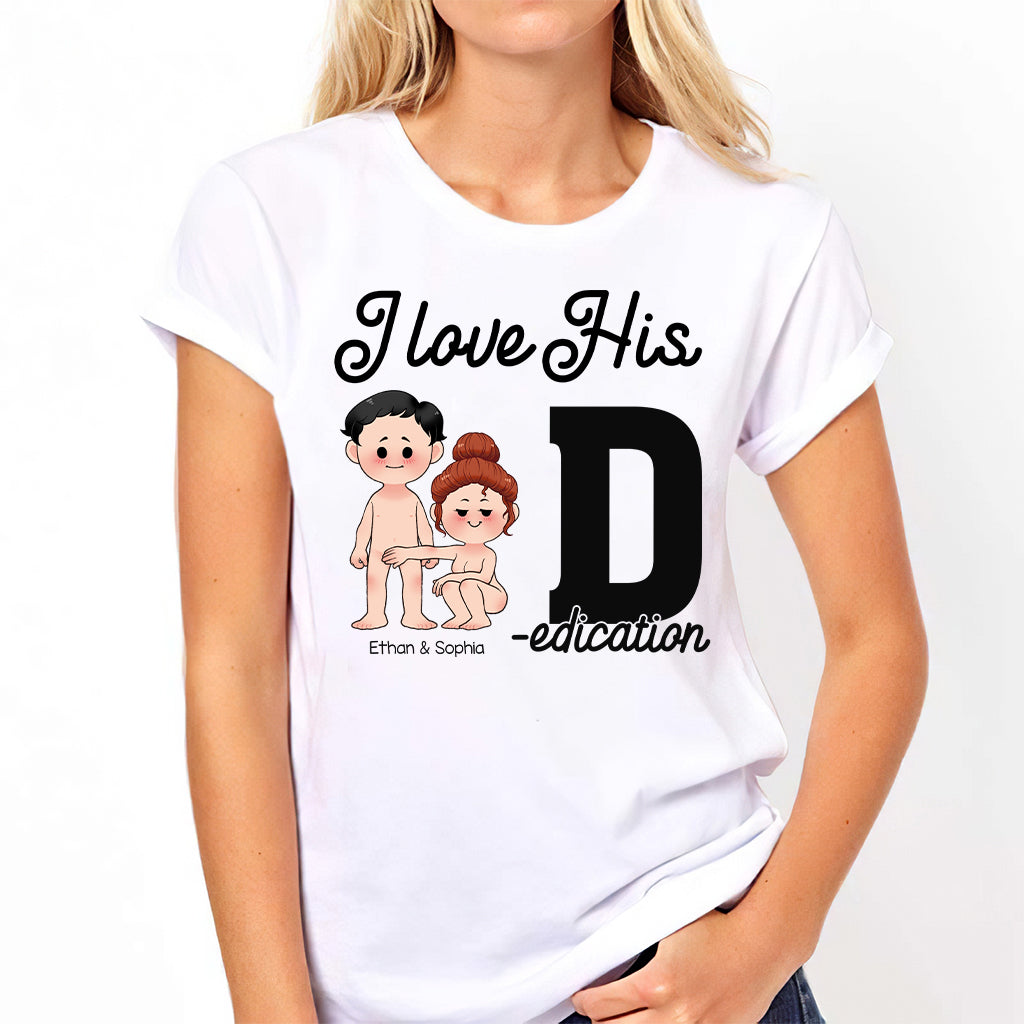 Ich liebe ihn, ich liebe sie – personalisiertes Partner-T-Shirt und Hoodie