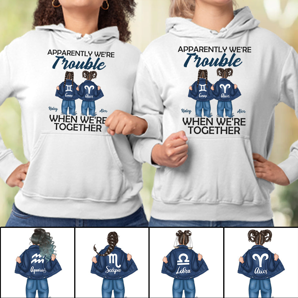 Trouble Together - Personalized Bestie T-shirt And Hoodie