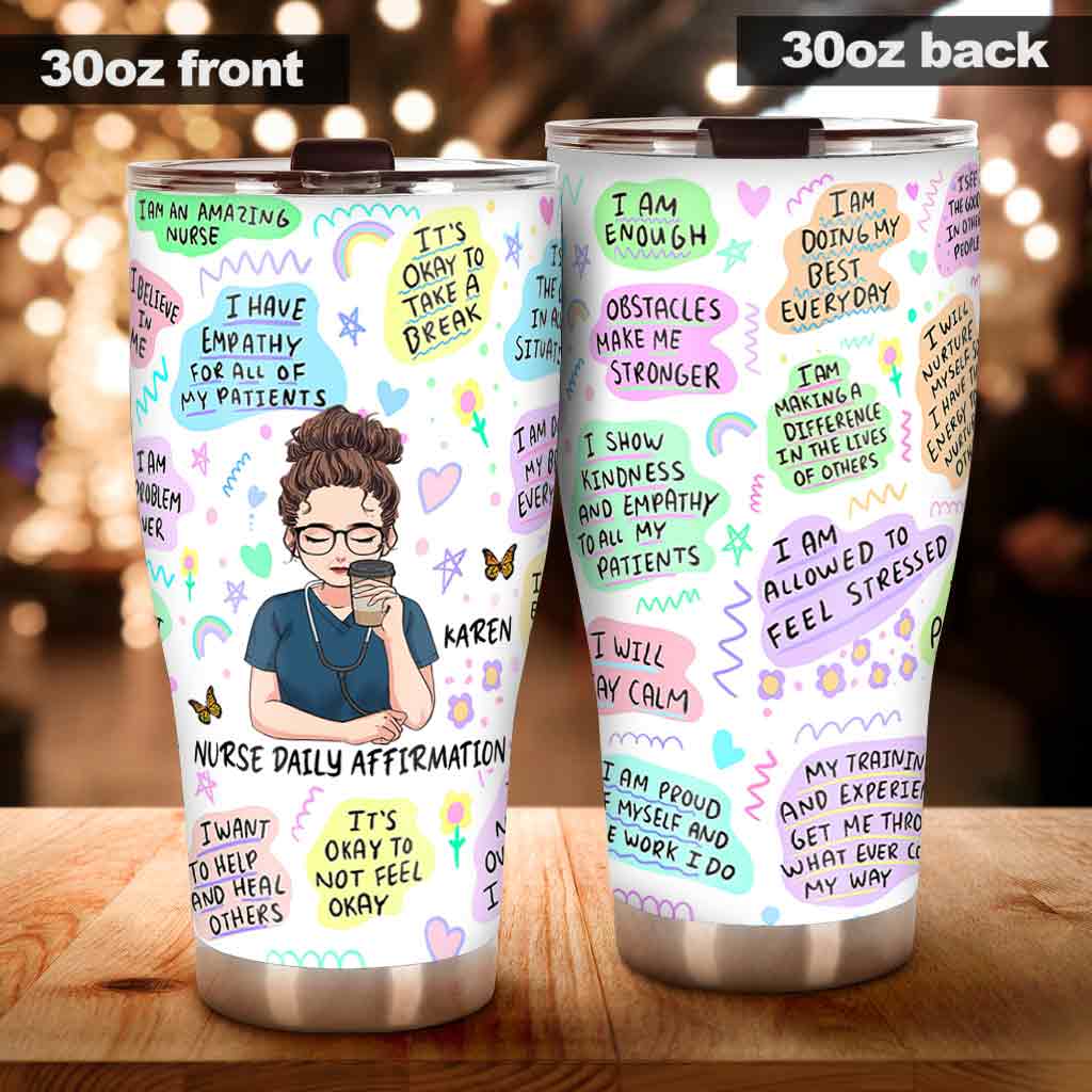 Tägliche Affirmation für Pflegekräfte – personalisierter Pflegebecher