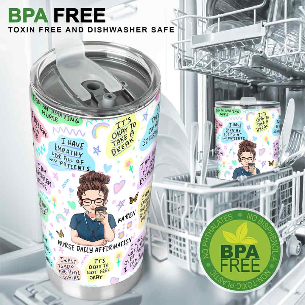 Tägliche Affirmation für Pflegekräfte – personalisierter Pflegebecher