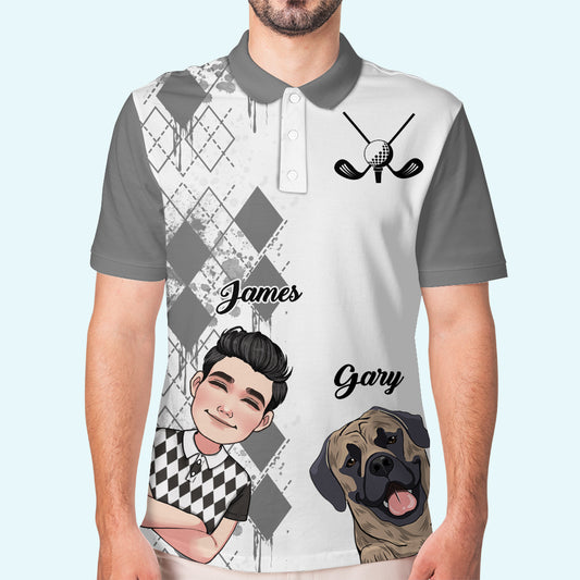 I Like Golf And Dogs And Maybe 3 People - Personalized Golf Polo Shirt