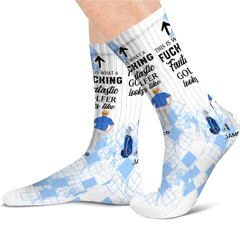 So sieht ein fantastischer Golfer aus – personalisierte Golfsocken