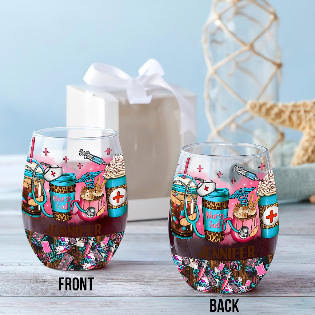 Krankenschwesterleben – Geschenkidee für Krankenschwestern, Mütter, Ehefrauen, Freundinnen – Personalisiertes Weinglas