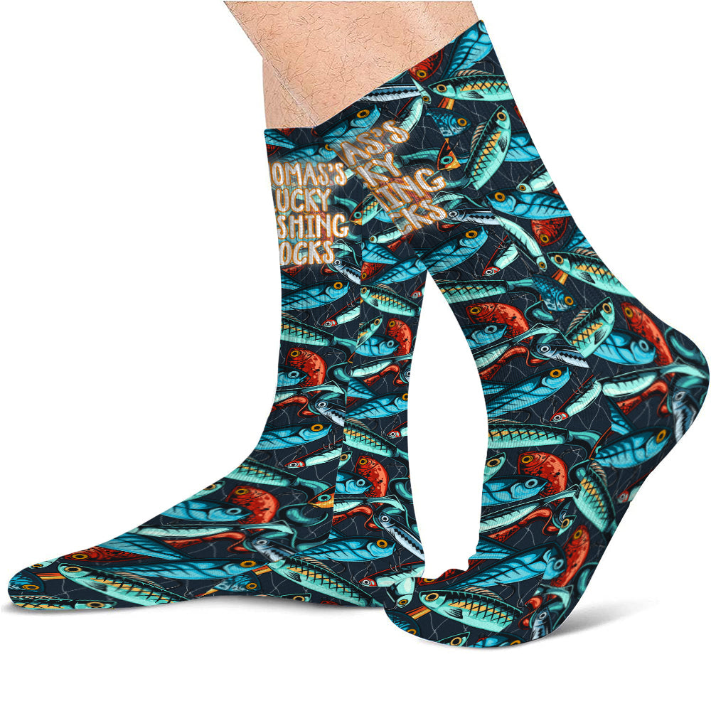 My Lucky Fishing Socks - Personalized Fishing Socks