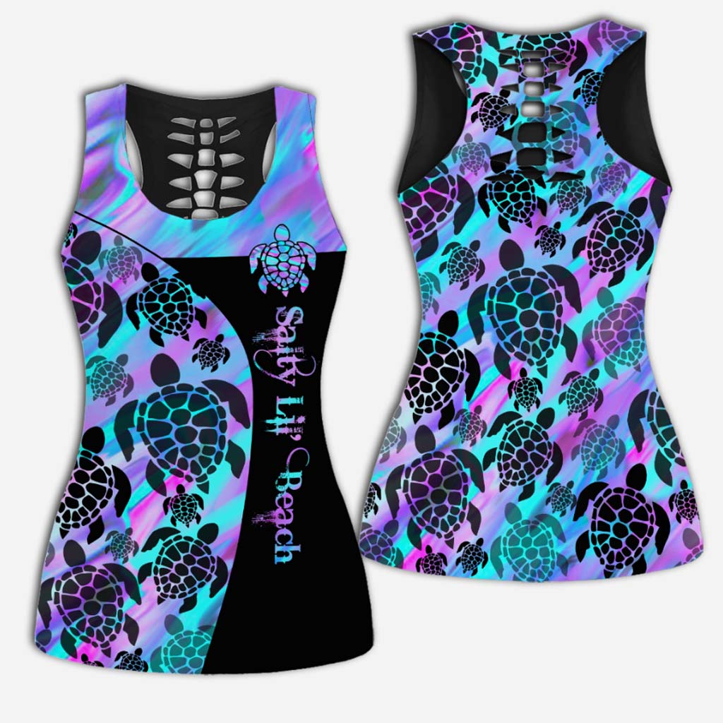 Salty Lil' Beach – Leggings mit Schildkrötenmuster und ärmelloses Top