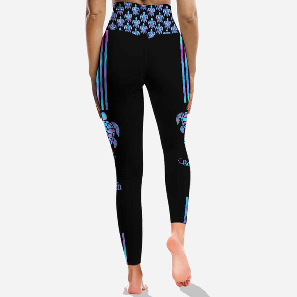 Salty Lil' Beach – Leggings mit Schildkrötenmuster und ärmelloses Top