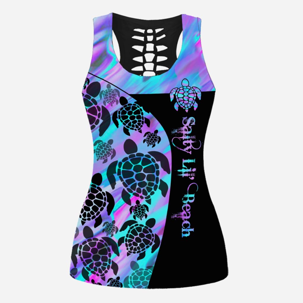 Salty Lil' Beach – Leggings mit Schildkrötenmuster und ärmelloses Top