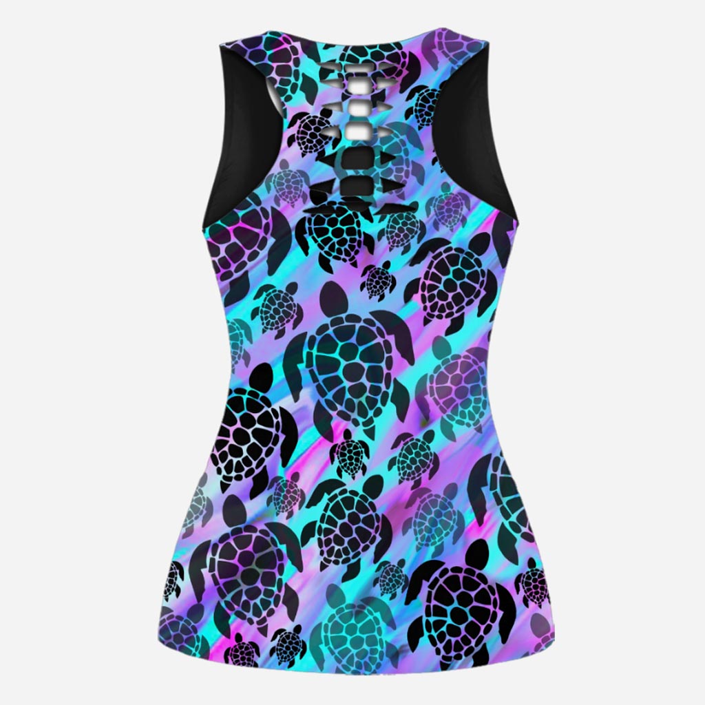 Salty Lil' Beach – Leggings mit Schildkrötenmuster und ärmelloses Top