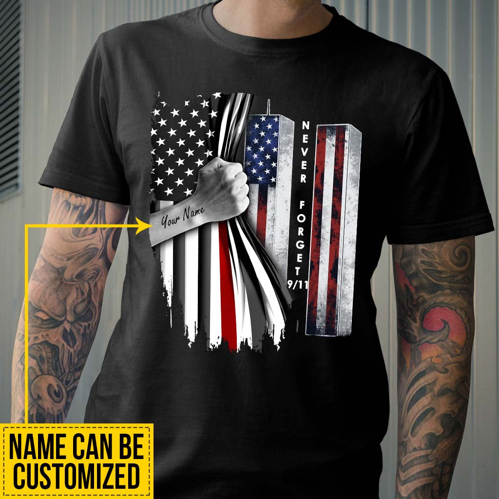 Never Forget - Firefighter Personalized T-shirt And Hoodie