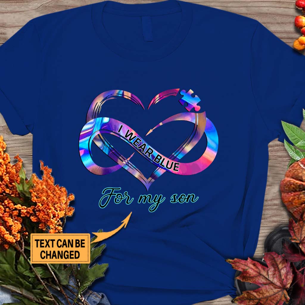 Ich trage Blau – Personalisiertes T-Shirt und Hoodie zur Sensibilisierung für Autismus