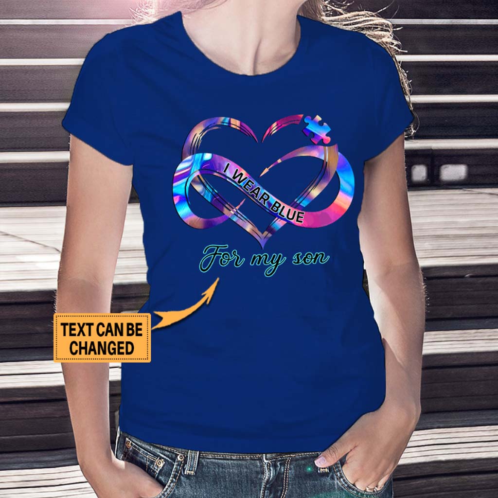 Ich trage Blau – Personalisiertes T-Shirt und Hoodie zur Sensibilisierung für Autismus