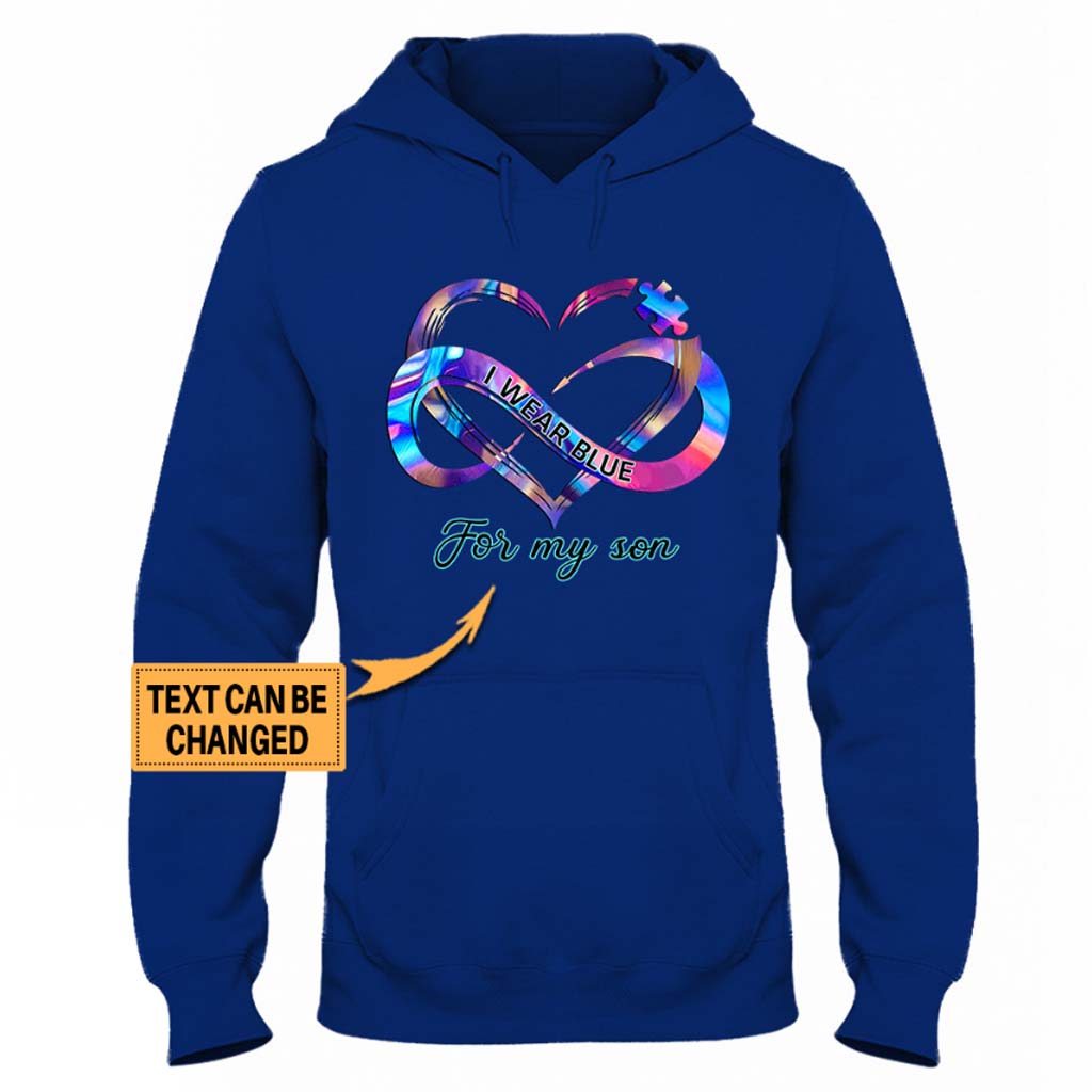 Ich trage Blau – Personalisiertes T-Shirt und Hoodie zur Sensibilisierung für Autismus