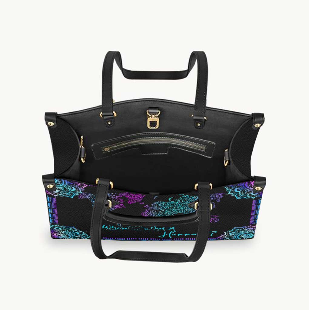 Where To Next - Personalized Travelling Leather Handbag & Luggage Cover