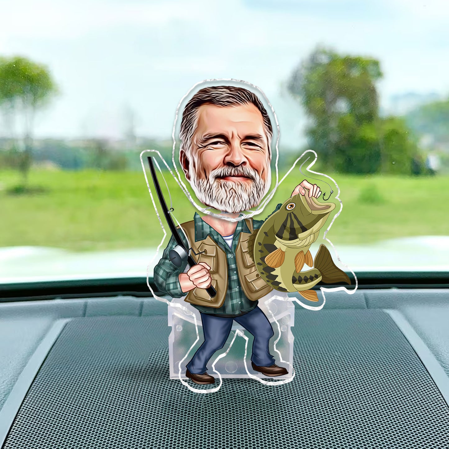 Der Schüttelhaken - Personalisierter Angel-Schüttelkopf