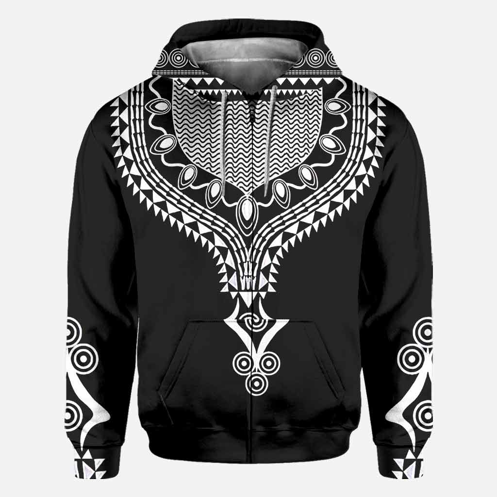 Bedrucktes Dashiki-Motiv für Afroamerikaner – T-Shirt und Hoodie mit Allover-Print 1121