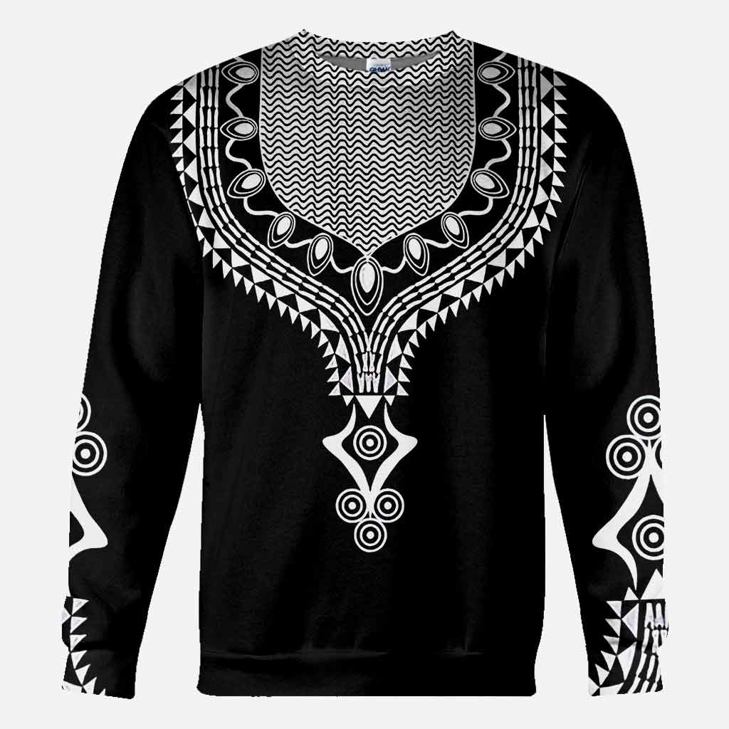 Bedrucktes Dashiki-Motiv für Afroamerikaner – T-Shirt und Hoodie mit Allover-Print 1121