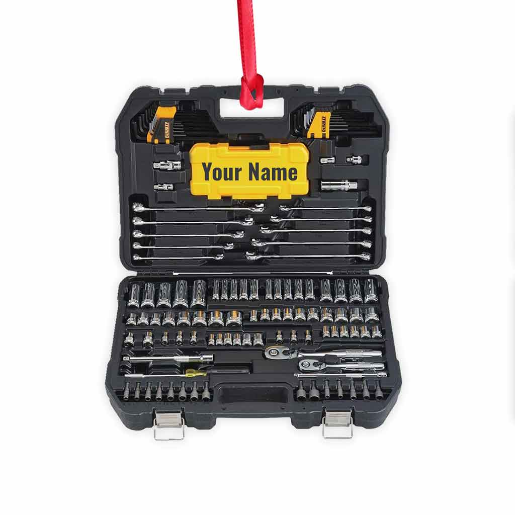 Ich liebe meinen Mechaniker – Personalisierter Weihnachtsschmuck (beidseitig bedruckt)