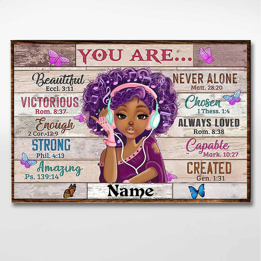 Du bist schön – Personalisiertes Poster für Afroamerikanerinnen 112021