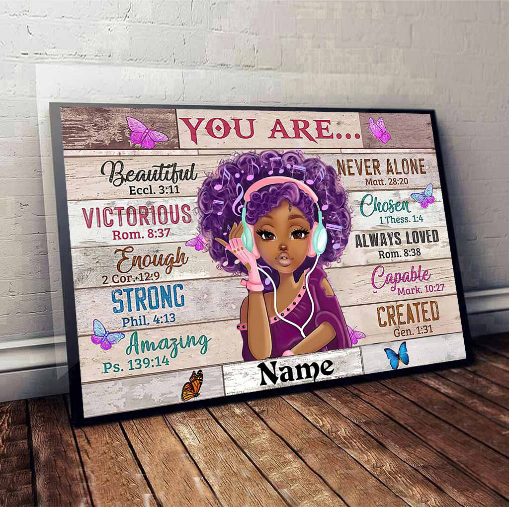 Du bist schön – Personalisiertes Poster für Afroamerikanerinnen 112021