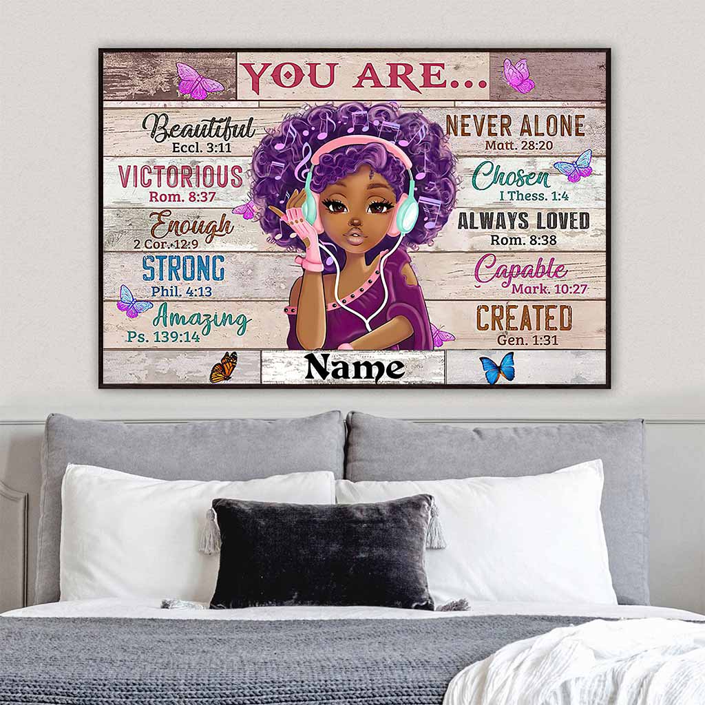 Du bist schön – Personalisiertes Poster für Afroamerikanerinnen 112021