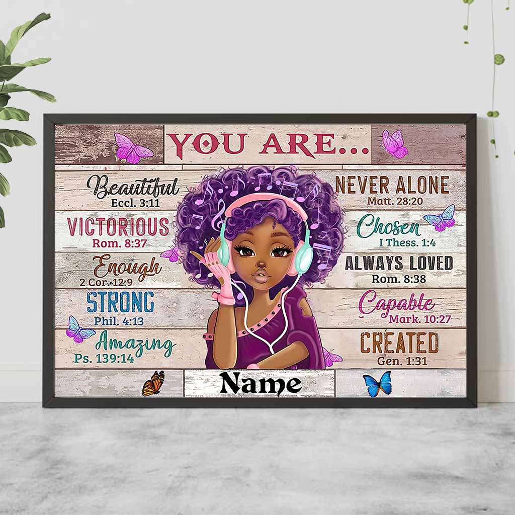 Du bist schön – Personalisiertes Poster für Afroamerikanerinnen 112021