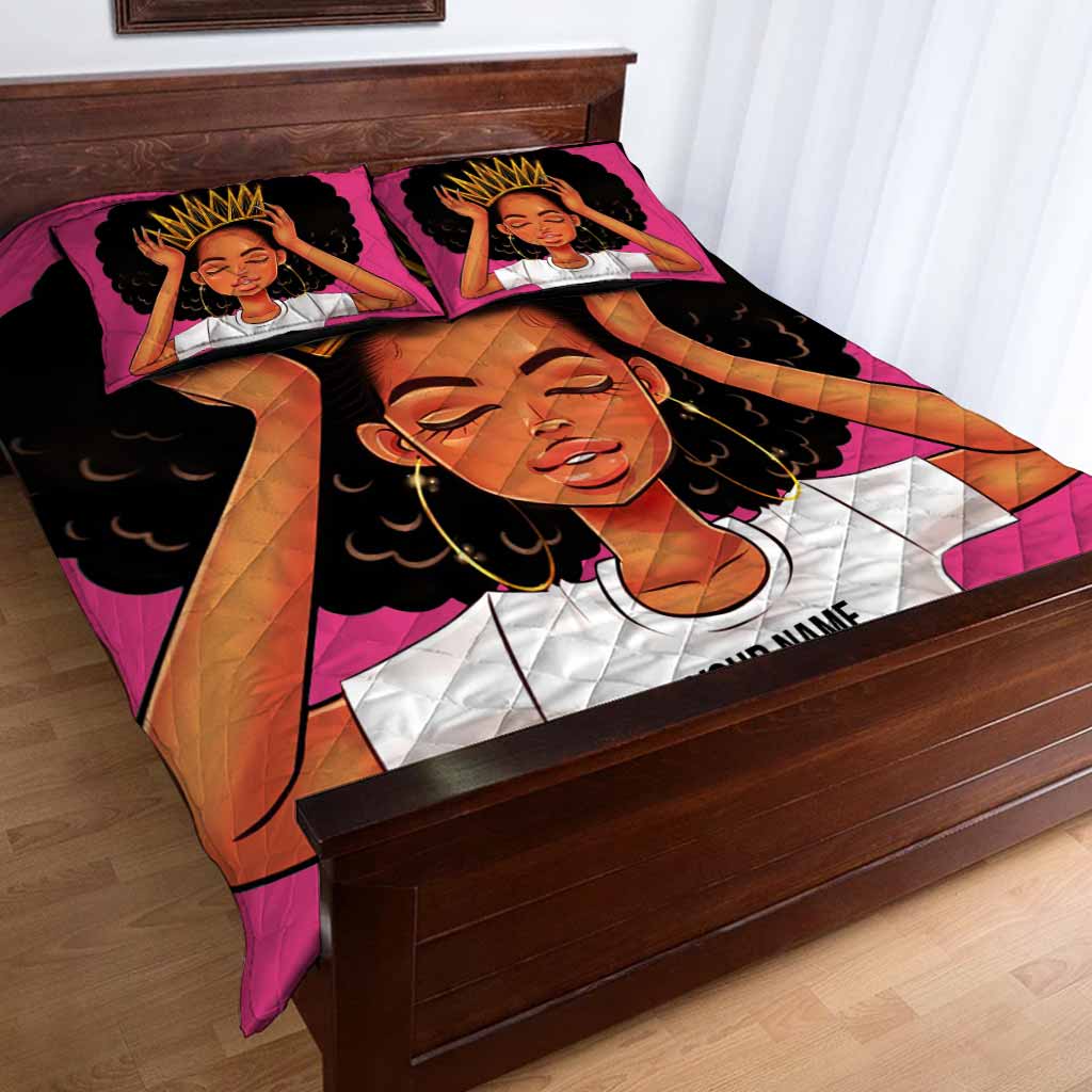 Schwarze Königin – Personalisiertes Quilt-Set für Afroamerikaner 1121