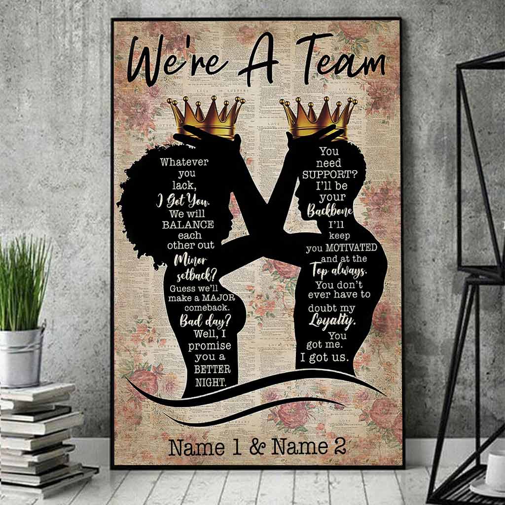 Wir sind ein Team – Personalisiertes Poster für Afroamerikaner