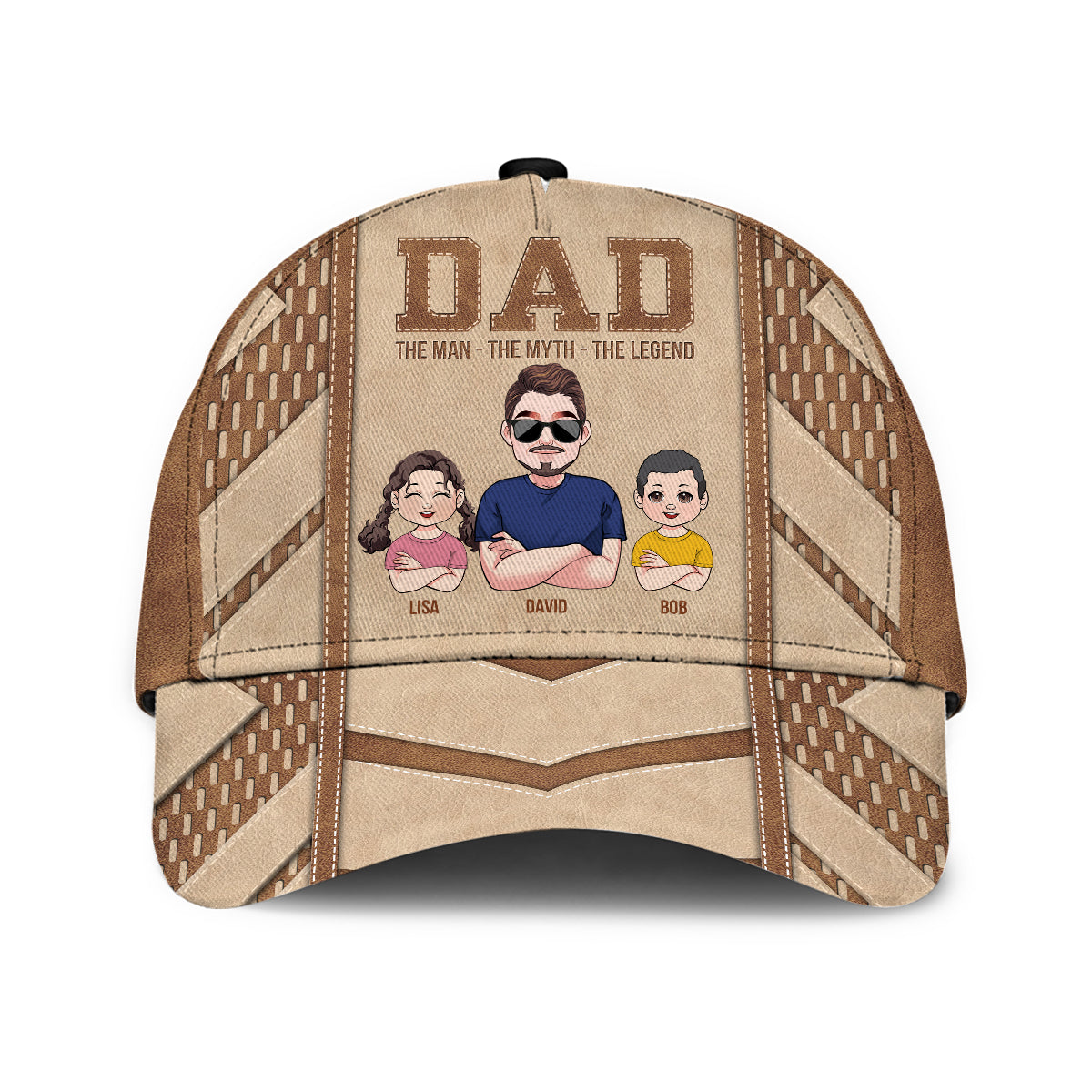 Papa – Der Mann, der Mythos, die Legende – Personalisierte klassische Vaterkappe