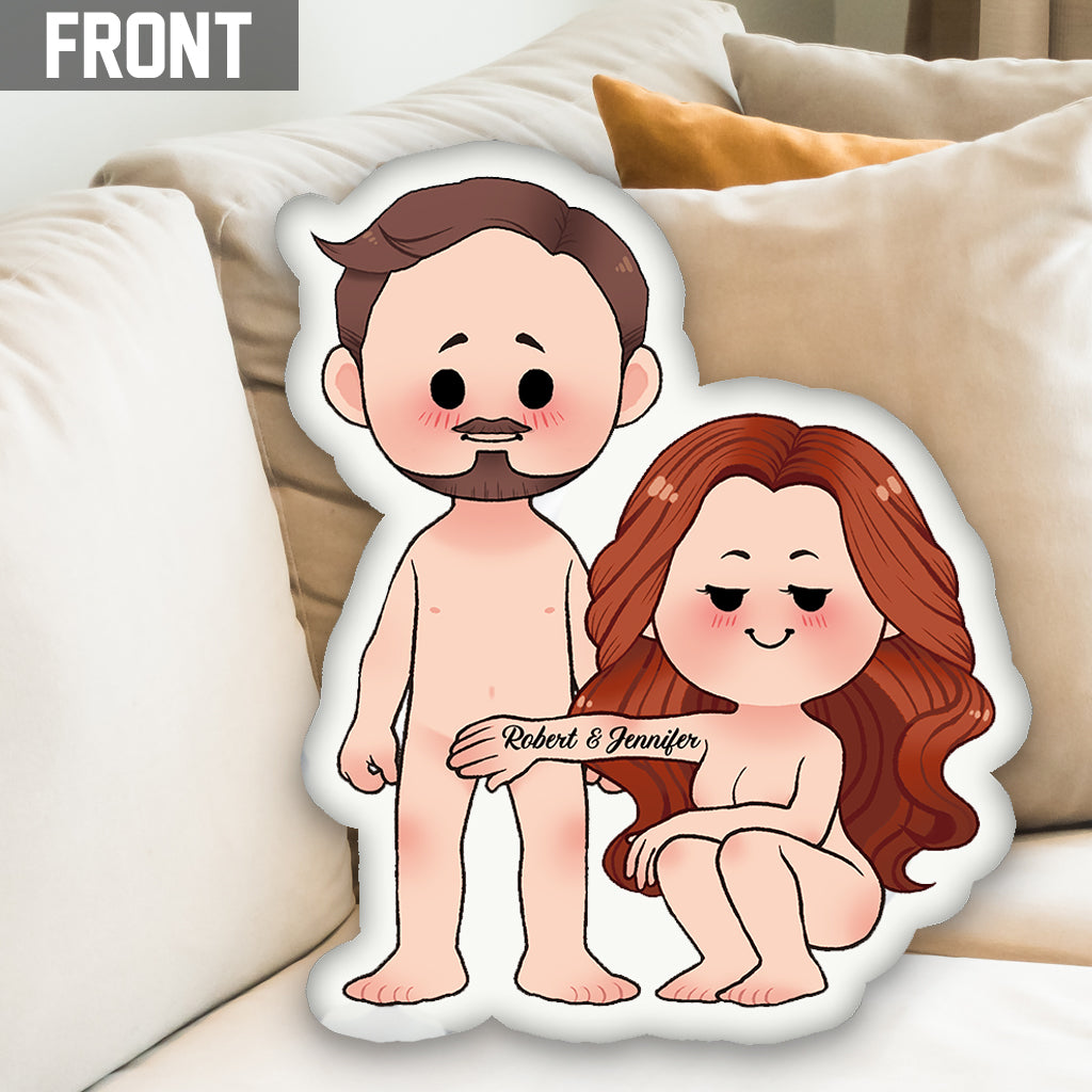 Ich liebe dich bis zum Mond und zurück – personalisiertes Kissen in Pärchenform