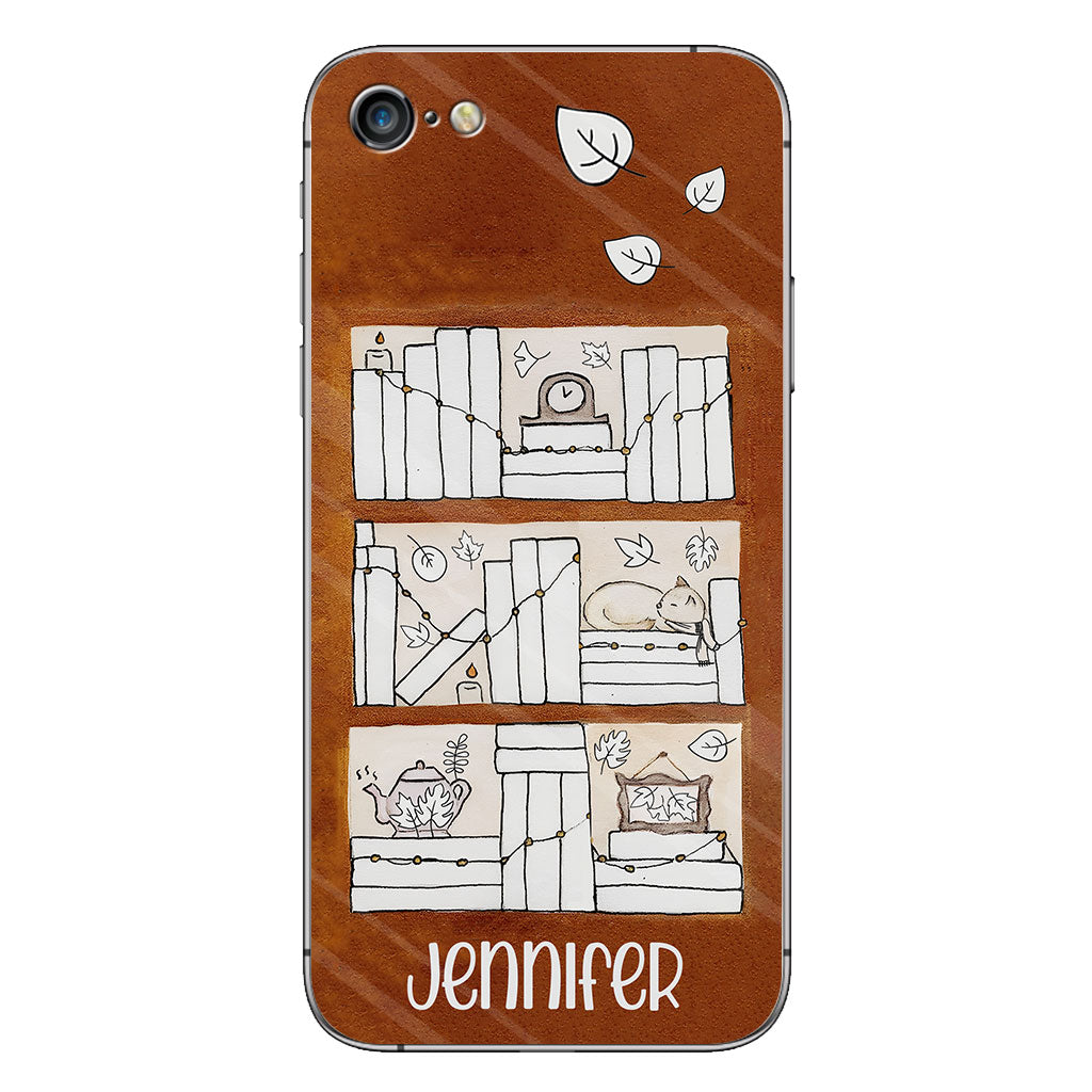 Lesetracker für vier Jahreszeiten – Personalisierte Buch-Handyhülle