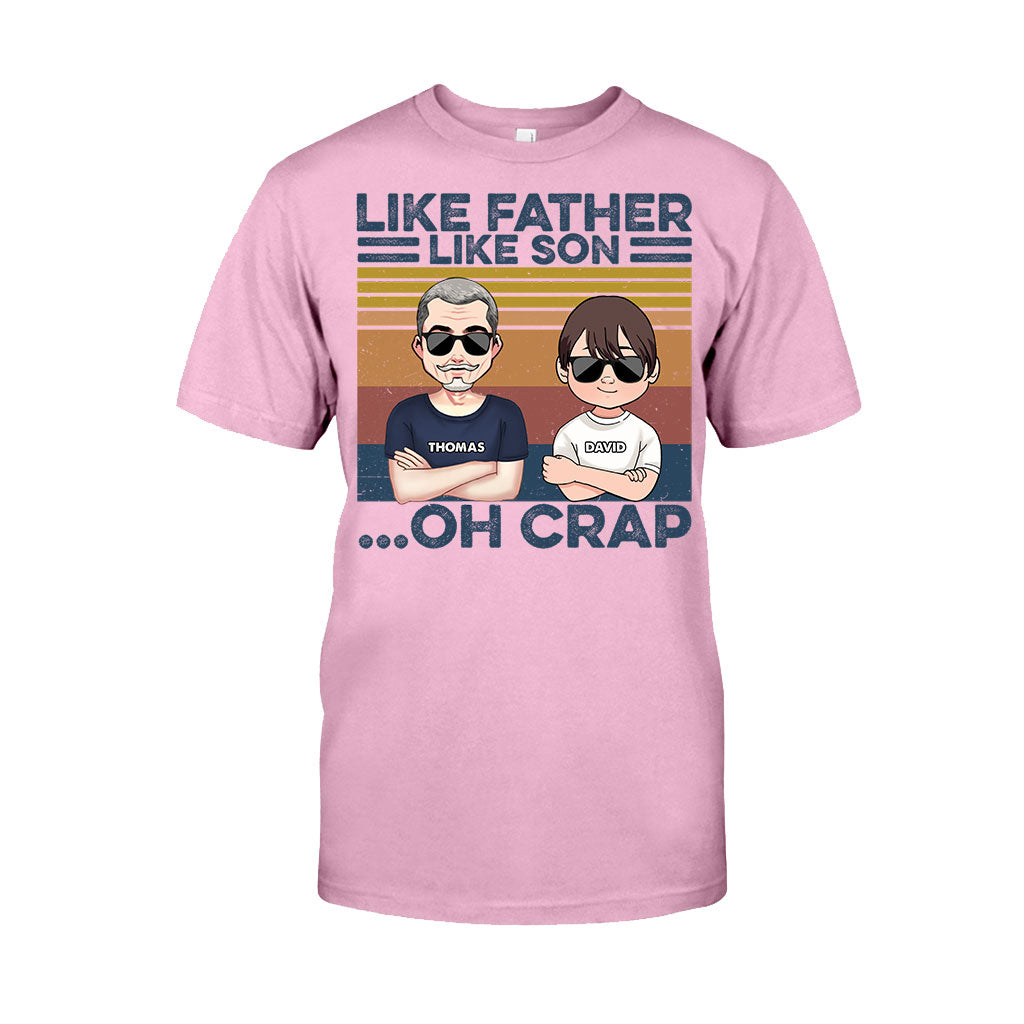 Wie der Vater, so der Sohn – Geschenk für Papa – Personalisiertes T-Shirt und Hoodie