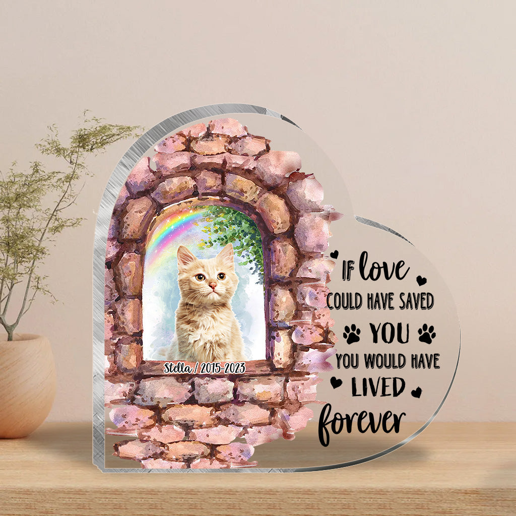 Nicht mehr an meiner Seite – Personalisierte Acrylplakette in Hundeform