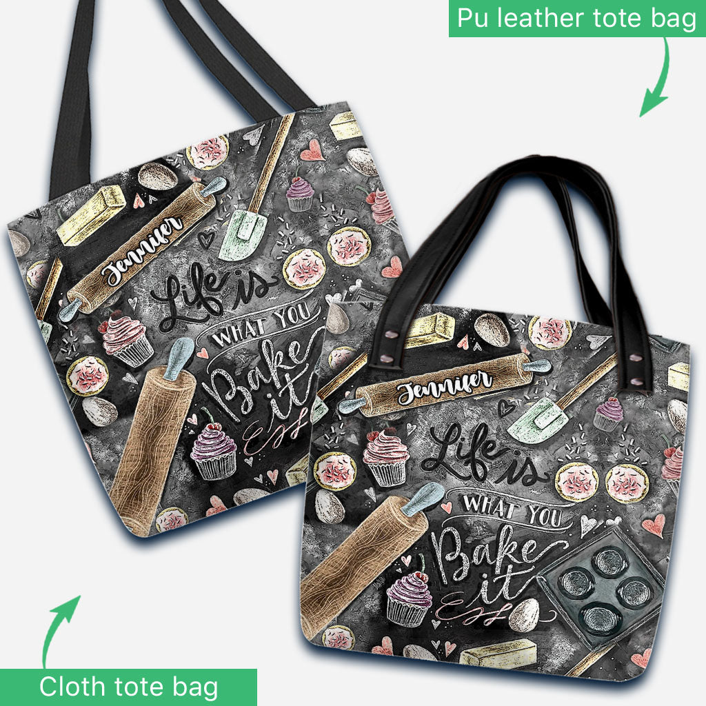 Das Leben ist, was du daraus backst – personalisierte Backtasche