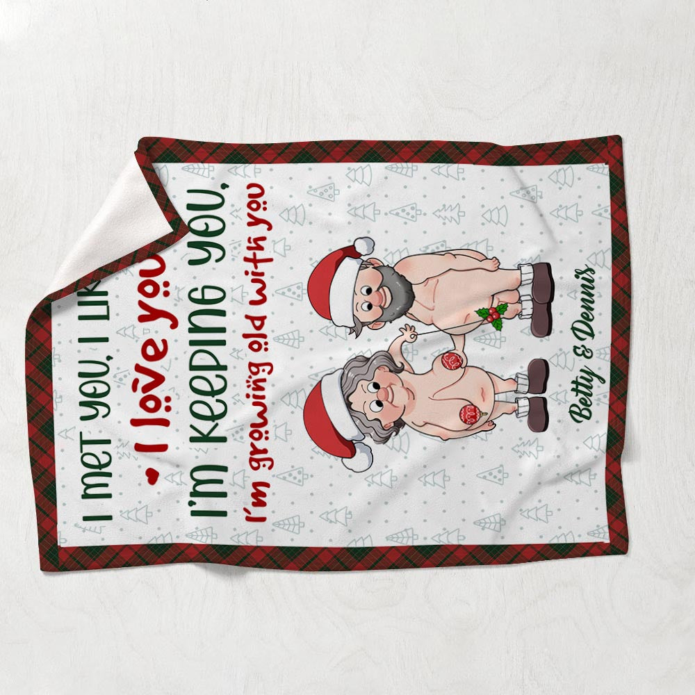 Ich werde mit dir alt – Geschenk für Ehemann, Ehefrau – Personalisierte Decke